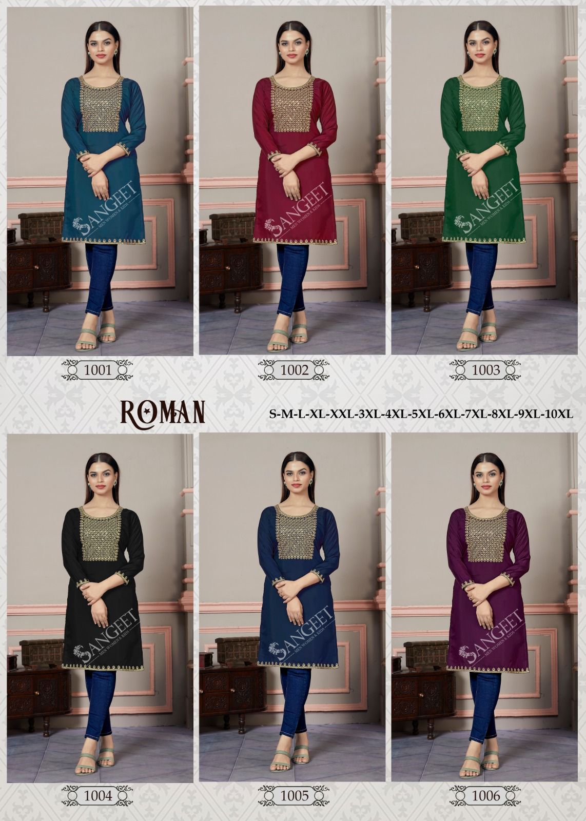 Roman By Sangeet Rayon Silk  Embroidery Kurti Wholesale Price In Surat
